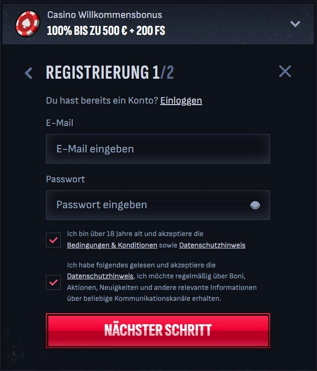 Registrierung